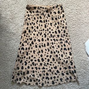 Socialite cheetah midi skirt